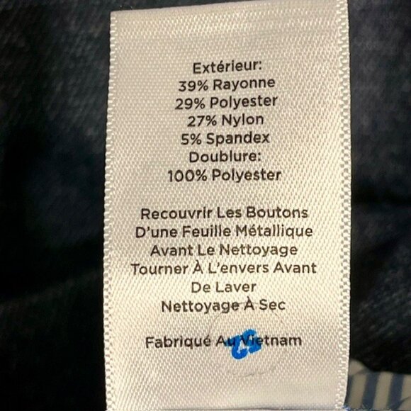 Talbots Aberdeen Twill Pique Knit Blazer - Denim Blue - 14 - Picture 11 of 12